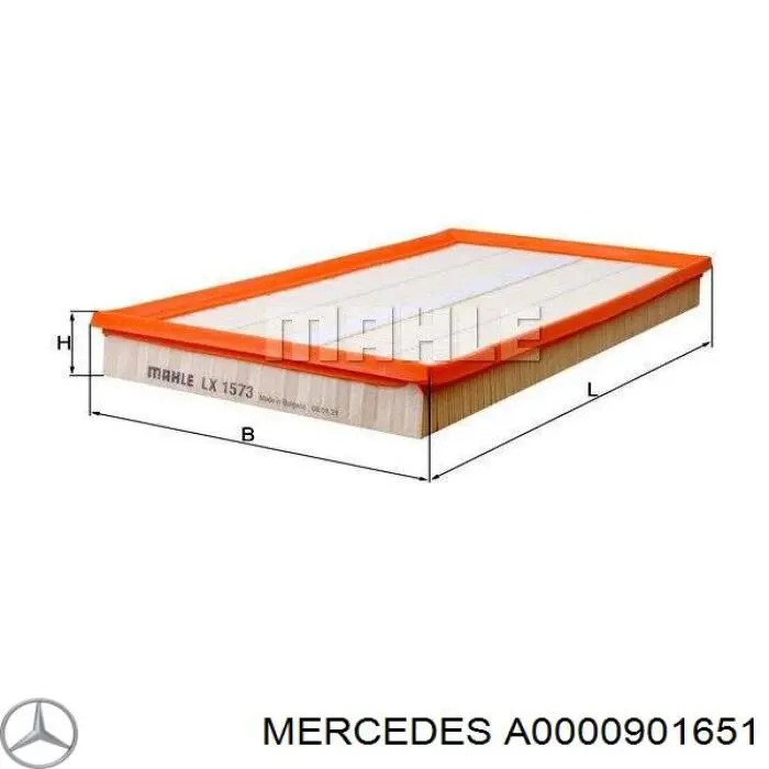 Повітряний фільтр A0000901651 Mercedes