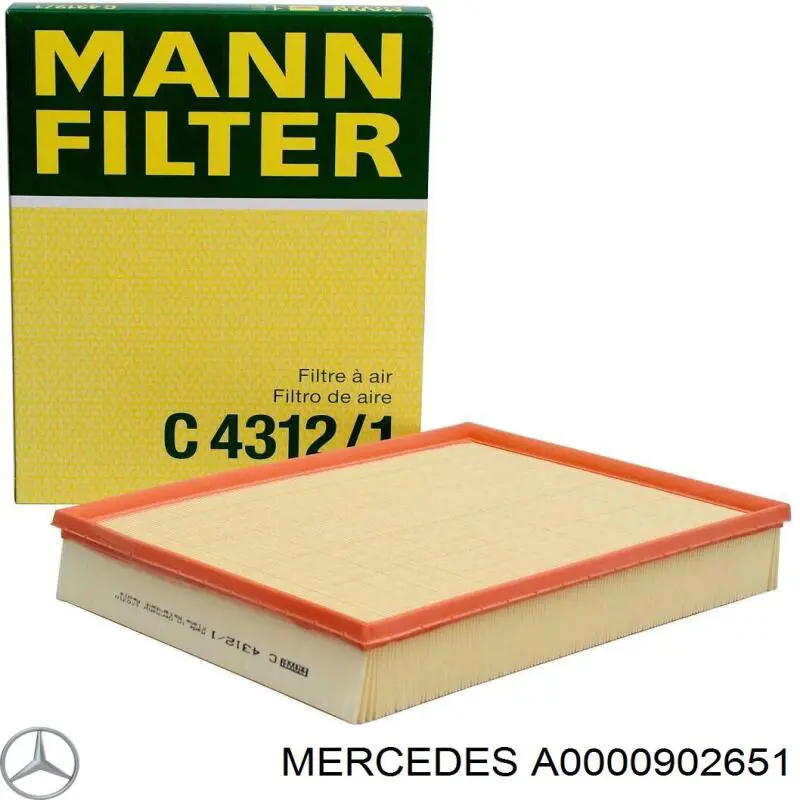 Елемент повітряного фільтра Mercedes A0000902651 ціна, від 11.40 USD