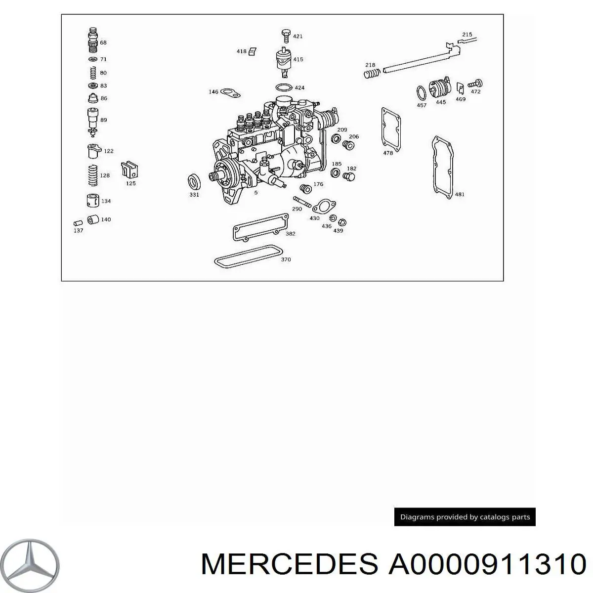 Клапан зворотний гальмівної системи Mercedes A0000911310 ціна, від 4.69 USD