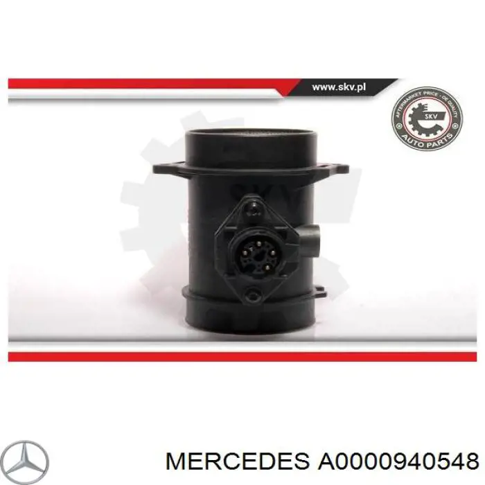 A0000940548 Mercedes датчик потоку (витрати повітря, витратомір MAF - (Mass Airflow))