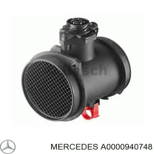 A0000940748 Mercedes датчик потоку (витрати повітря, витратомір MAF - (Mass Airflow))