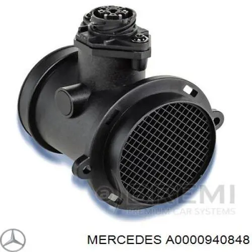 A0000940848 Mercedes датчик потоку (витрати повітря, витратомір MAF - (Mass Airflow))