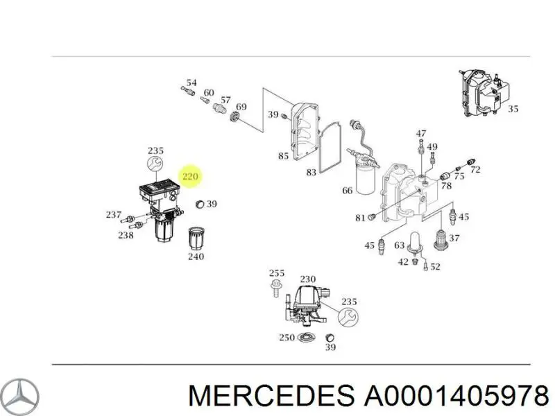  Mercedes A0001405978 ціна, від 369.34 USD