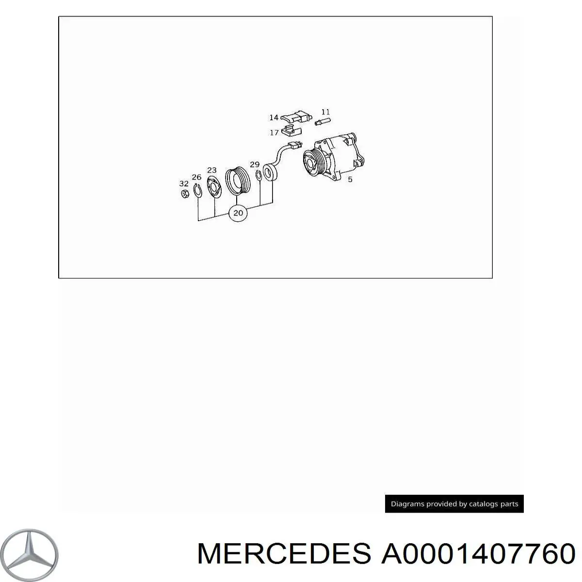 Купити A0001407760 Mercedes Клапан подачі вторинного повітря