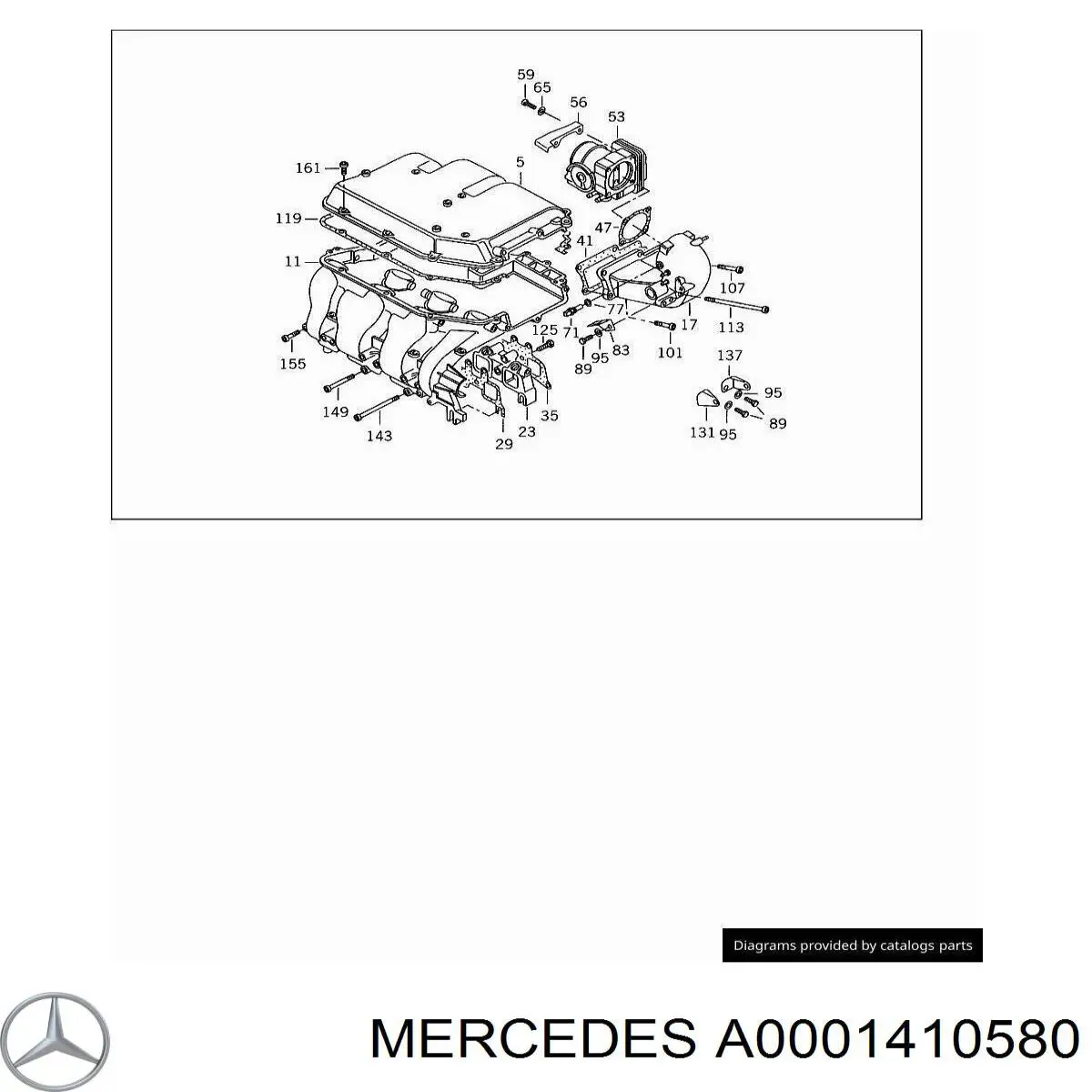Прокладка дросельної заслінки Mercedes A0001410580 ціна, від 29.06 USD