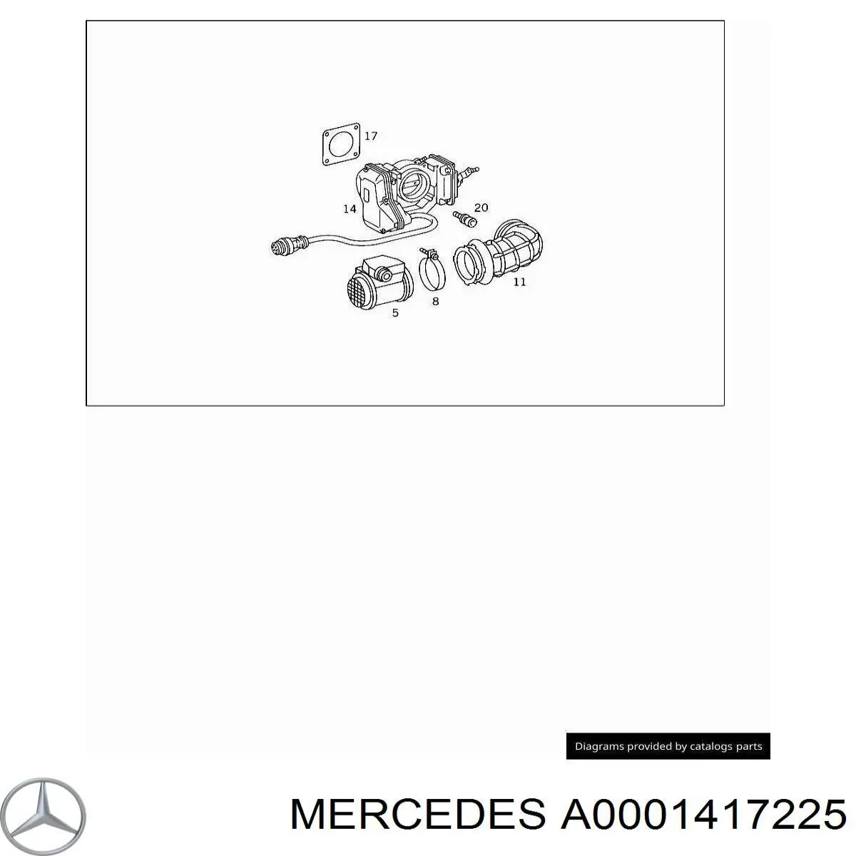 A0001417225 Mercedes Дросільна заслінка в зборі