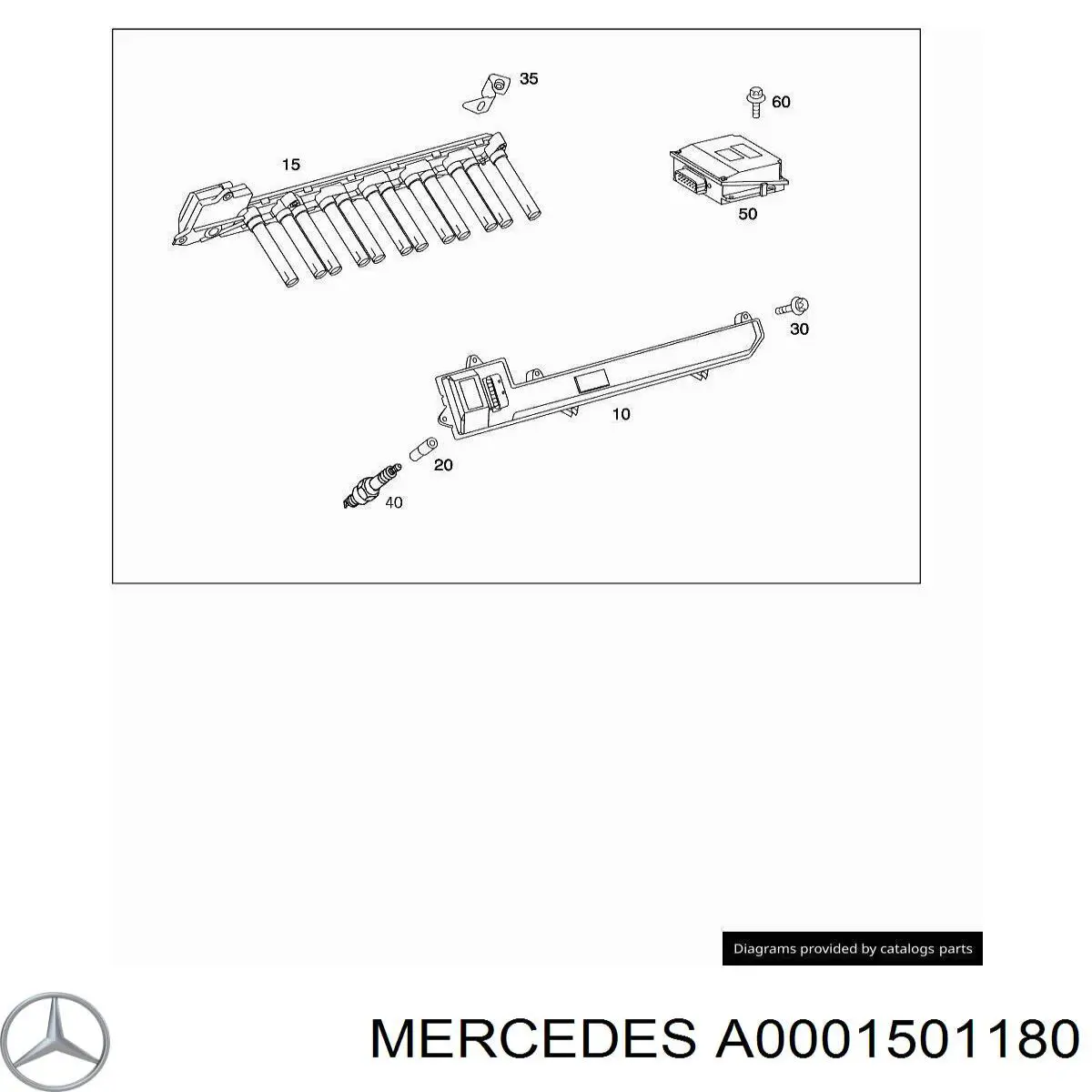 Купити A0001501180 Mercedes Котушка запалювання