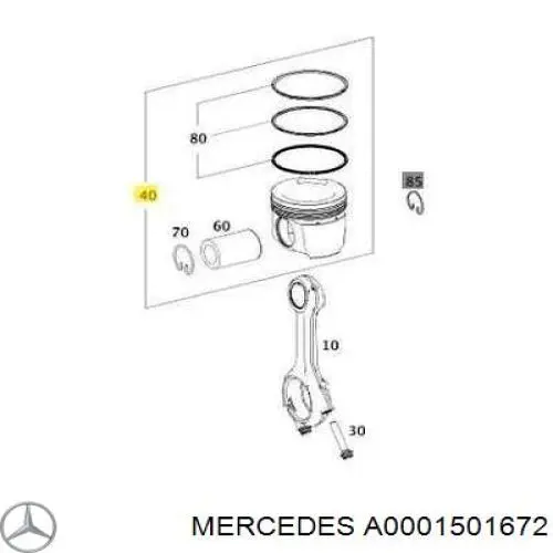 A0001501672 Mercedes Ремкомплект стартера