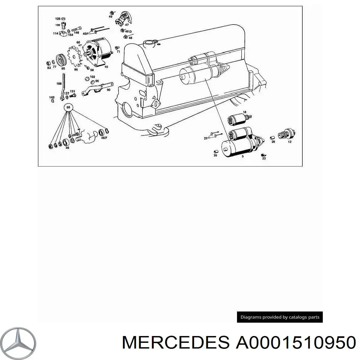 A0001510950 Mercedes Втулки стартера