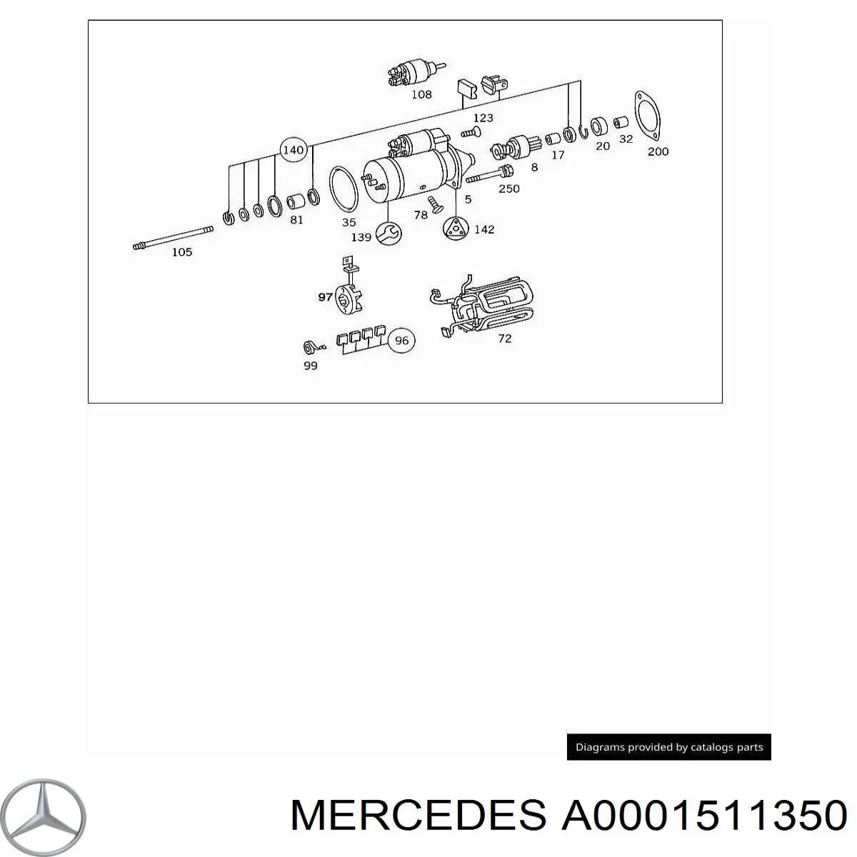 Купити A0001511350 Mercedes Втулка стартера