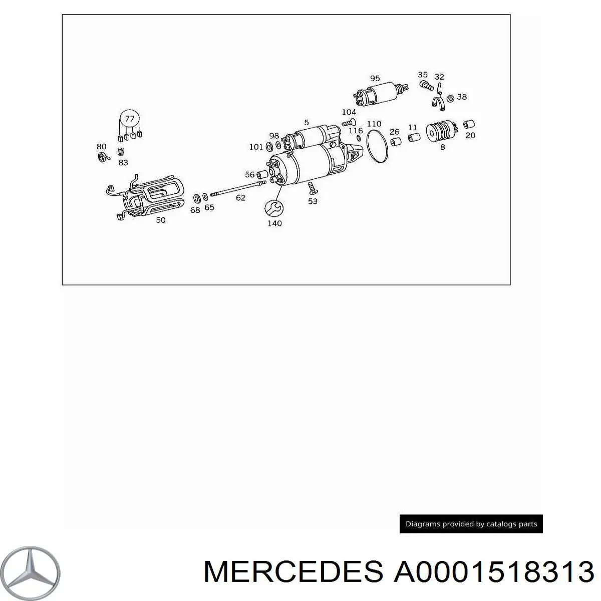 A0001518313 Mercedes бендикс стартера