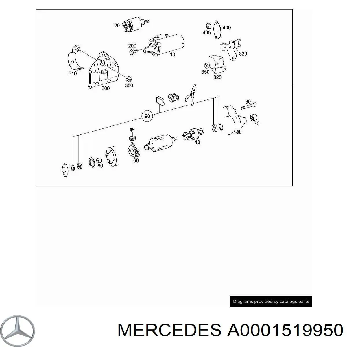A0001519950 Mercedes втулка стартера