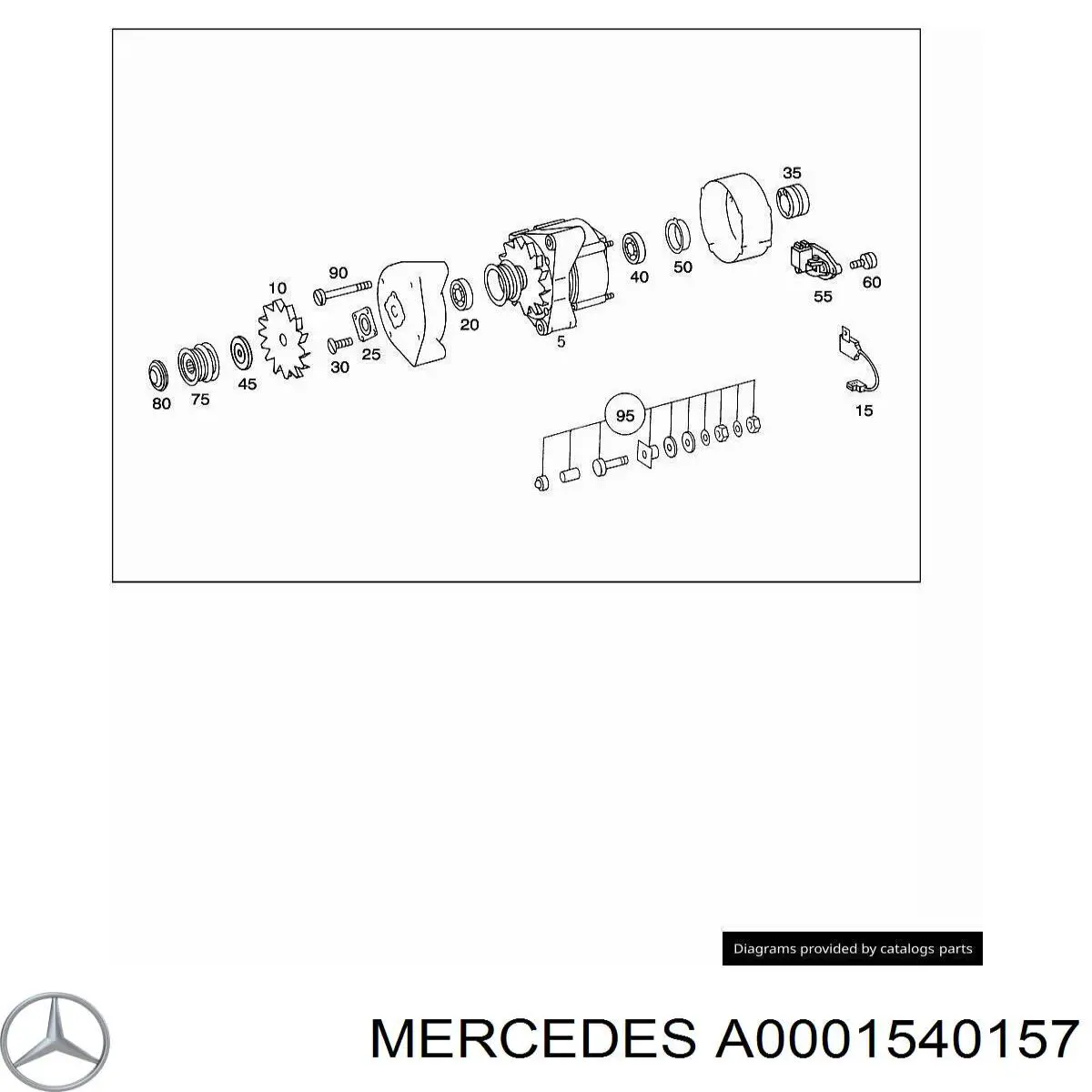 A0001540157 Mercedes втулка генератора