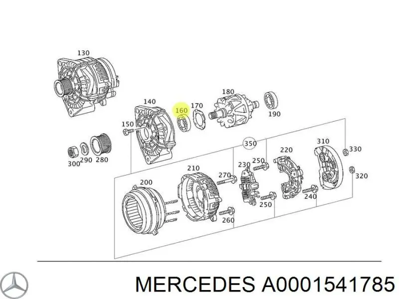  Mercedes A0001541785 ціна, від 1.45 USD