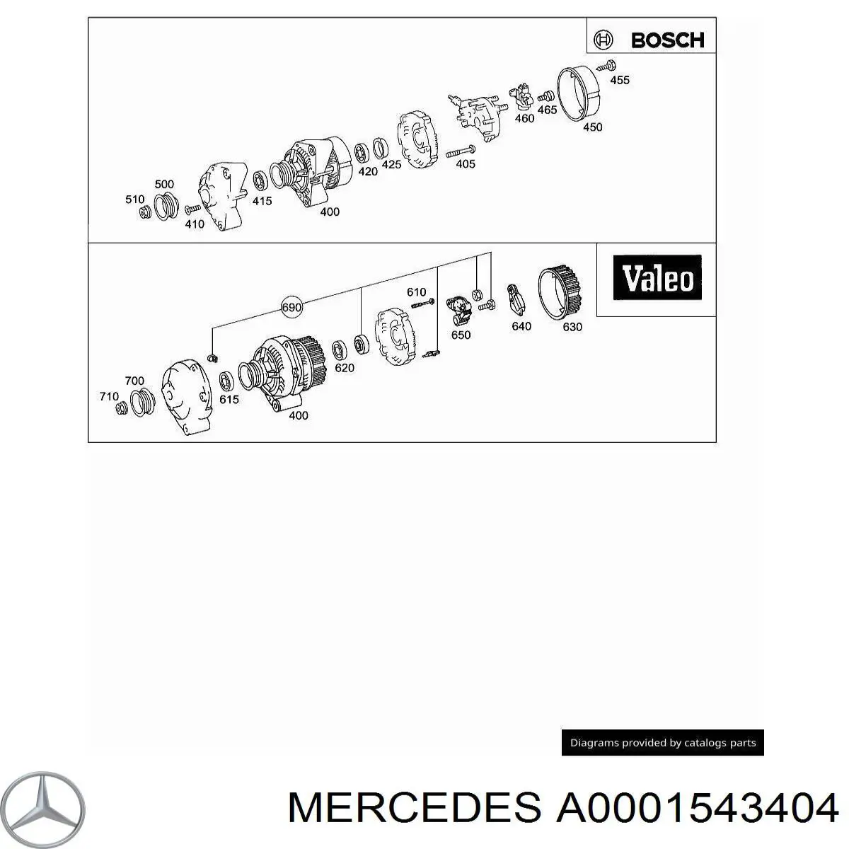 Кришка генератора задня Mercedes A0001543404 ціна, від 3.42 USD