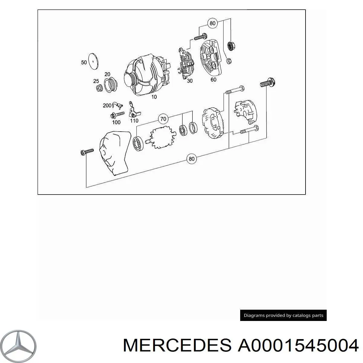 Кришка генератора задня Mercedes A0001545004 ціна, від 5.26 USD