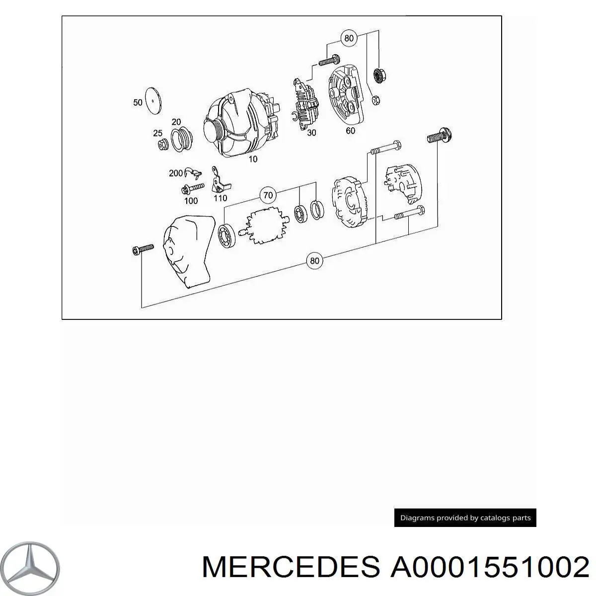 Кришка шківа генератора Mercedes A0001551002 ціна, від 1.68 USD