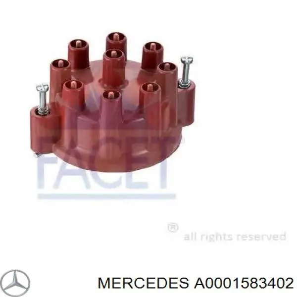 Кришка розподільника запалювання/трамблера A0001583402 Mercedes