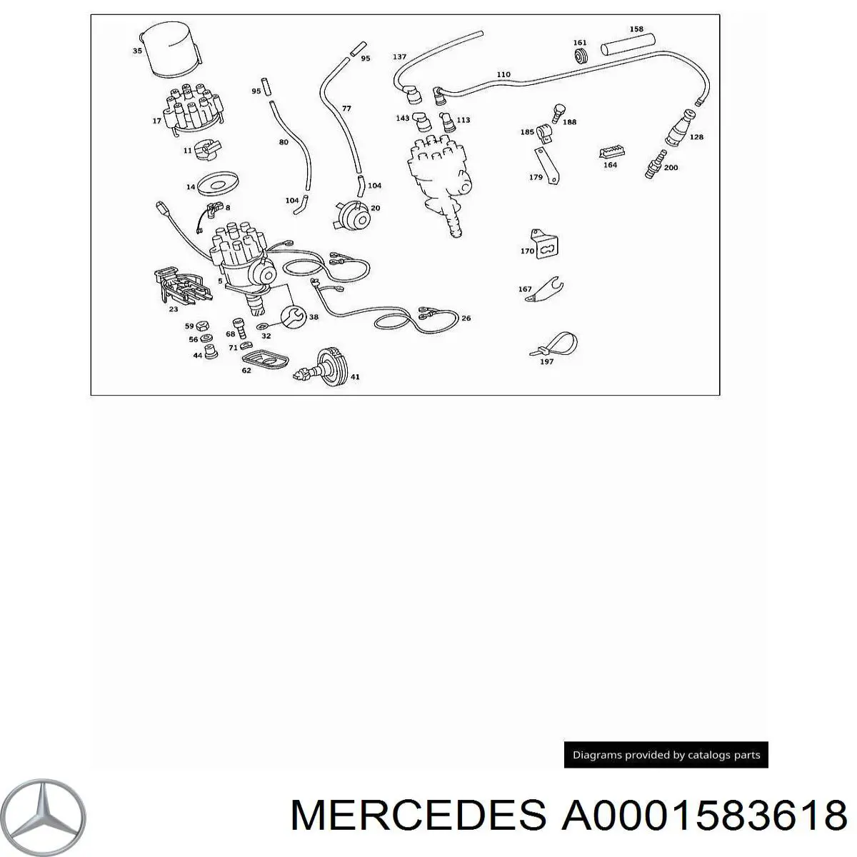 A0001583618 Mercedes Вакуум розподільника запалювання