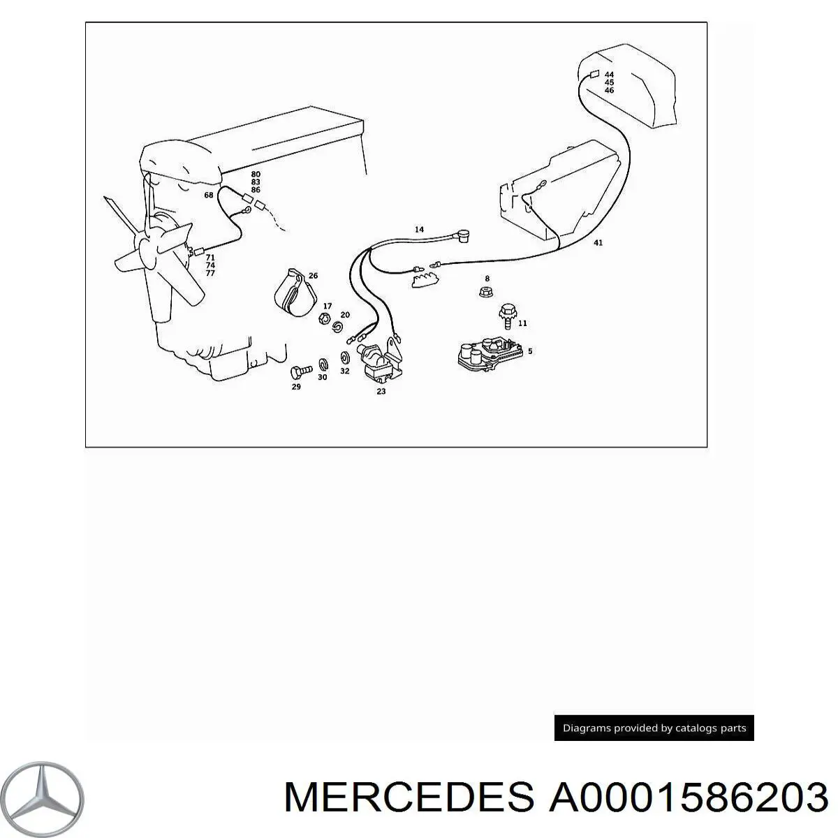 Купити A0001586203 Mercedes Котушка запалювання