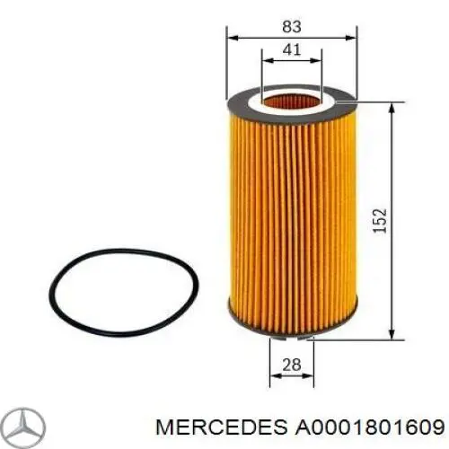Купити A0001801609 Mercedes Фільтр очищення масла відцентровий