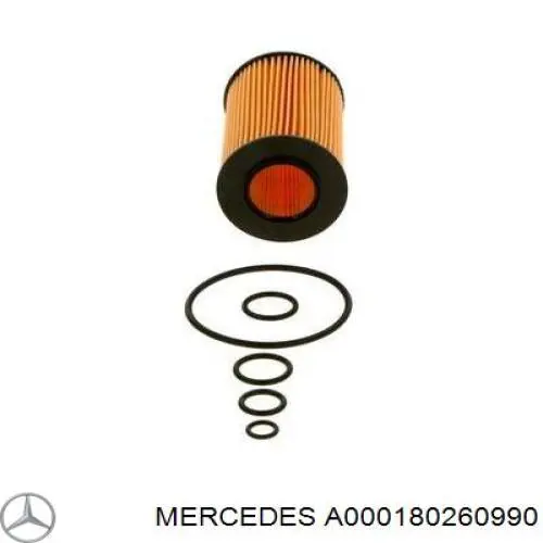 Масляний фільтр двигуна Mercedes A000180260990 ціна, від 7.95 USD
