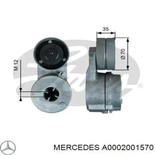 A0002001570 Mercedes натягувач приводного ременя