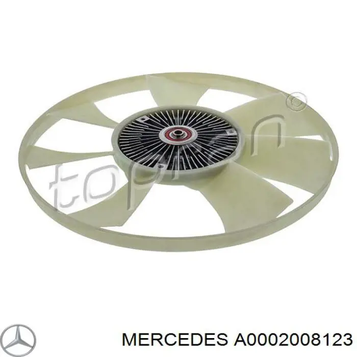 A0002008123 Mercedes вентилятор/крильчатка радіатора охолодження