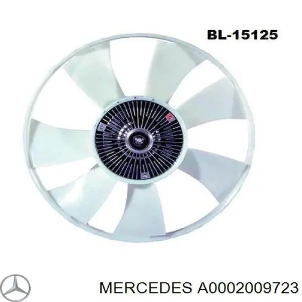 Купити A0002009723 Mercedes Муфта вязкостная системи охолодження