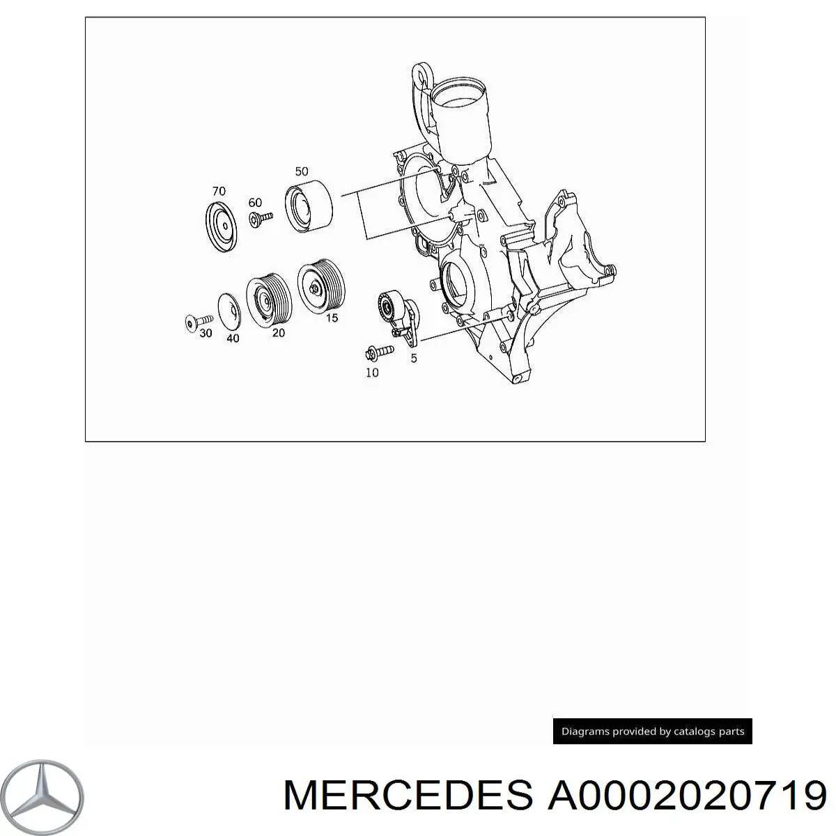 Купити A0002020719 Mercedes Ролик приводного ременя, паразитний