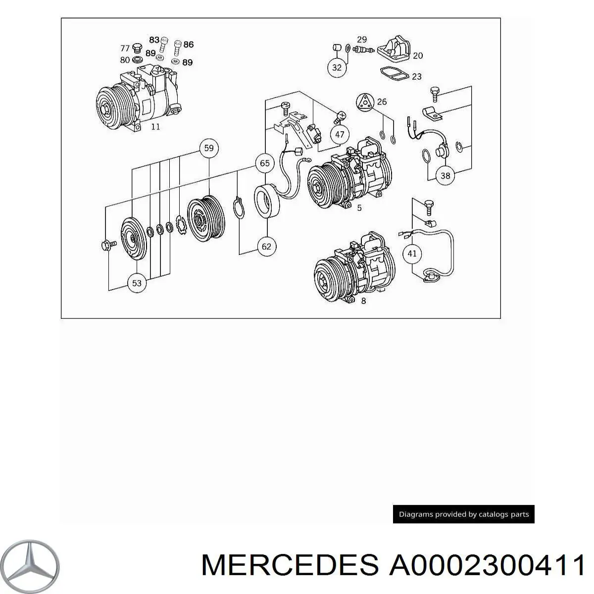 A0002300411 Mercedes компресор кондиціонера