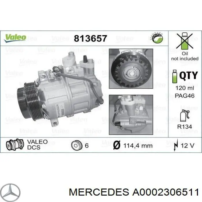 A0002306511 Mercedes компресор кондиціонера