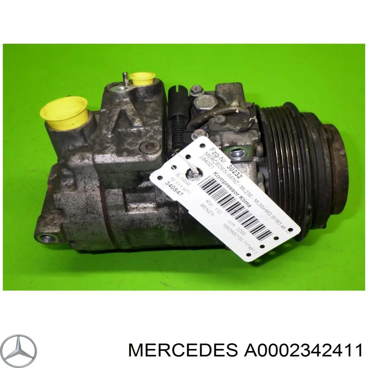 Компресор системи кондиціювання Mercedes A0002342411 ціна, від 101.33 USD