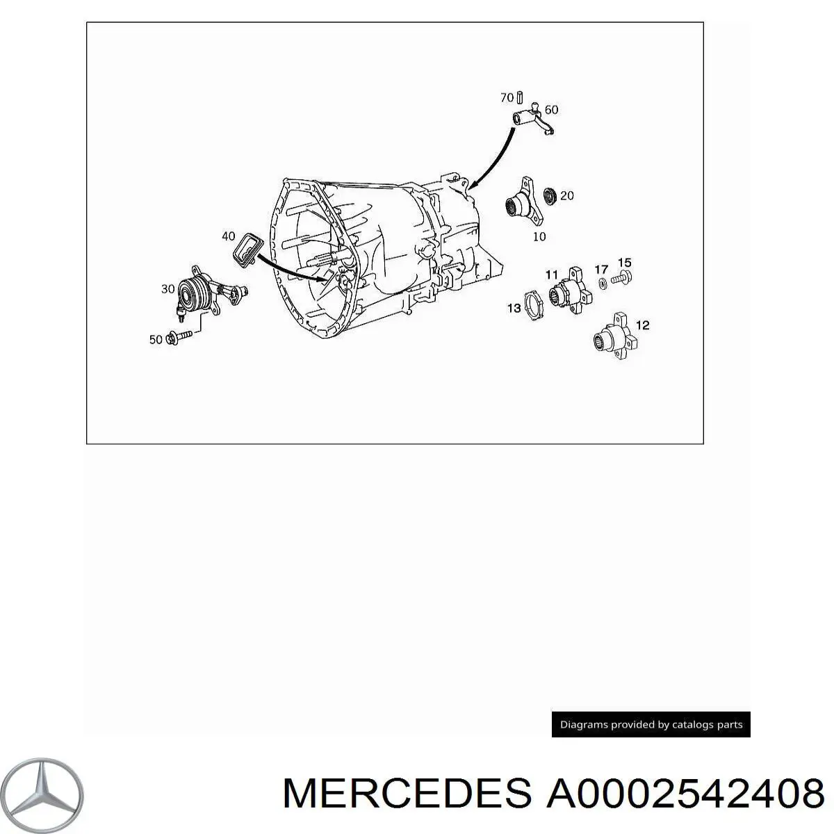 A0002542408 Mercedes робочий циліндр зчеплення в зборі з витискним підшипником