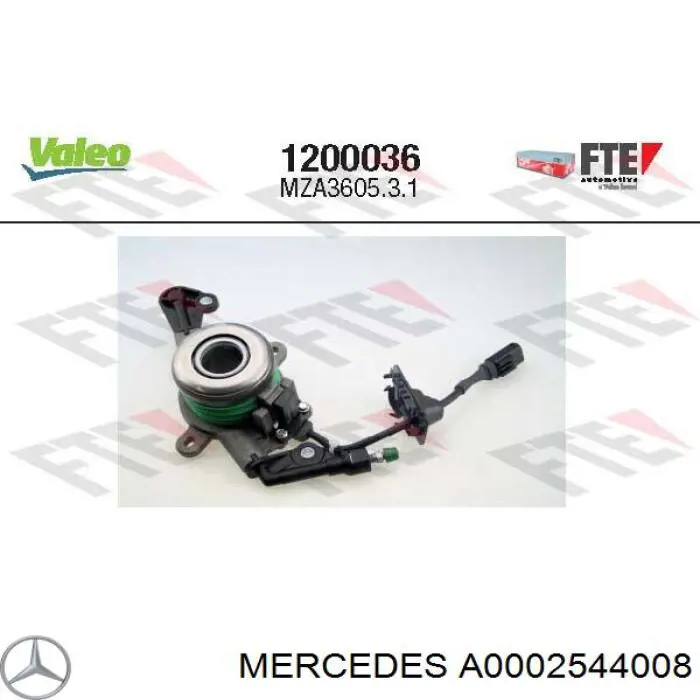 Вижимний підшипник Mercedes A0002544008 ціна, від 117.16 USD