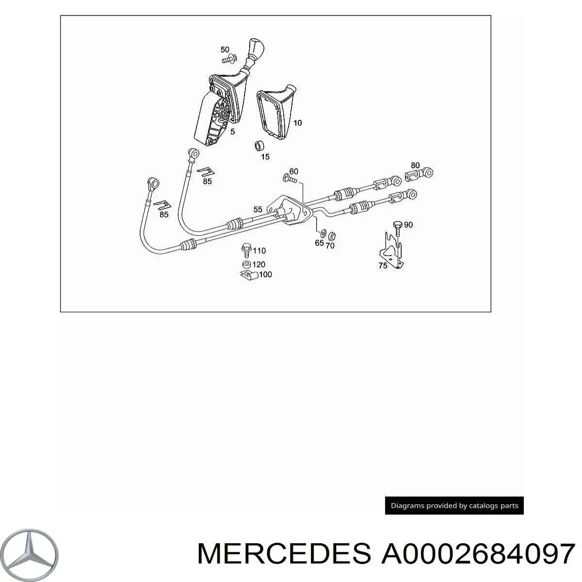 A0002684097 Mercedes Чохол на важіль перемикання