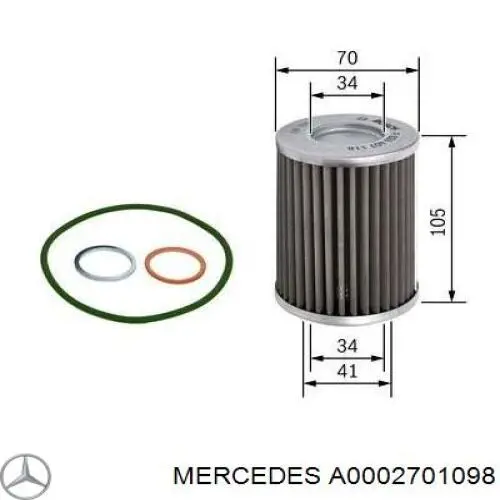 A0002701098 Mercedes фільтр акпп