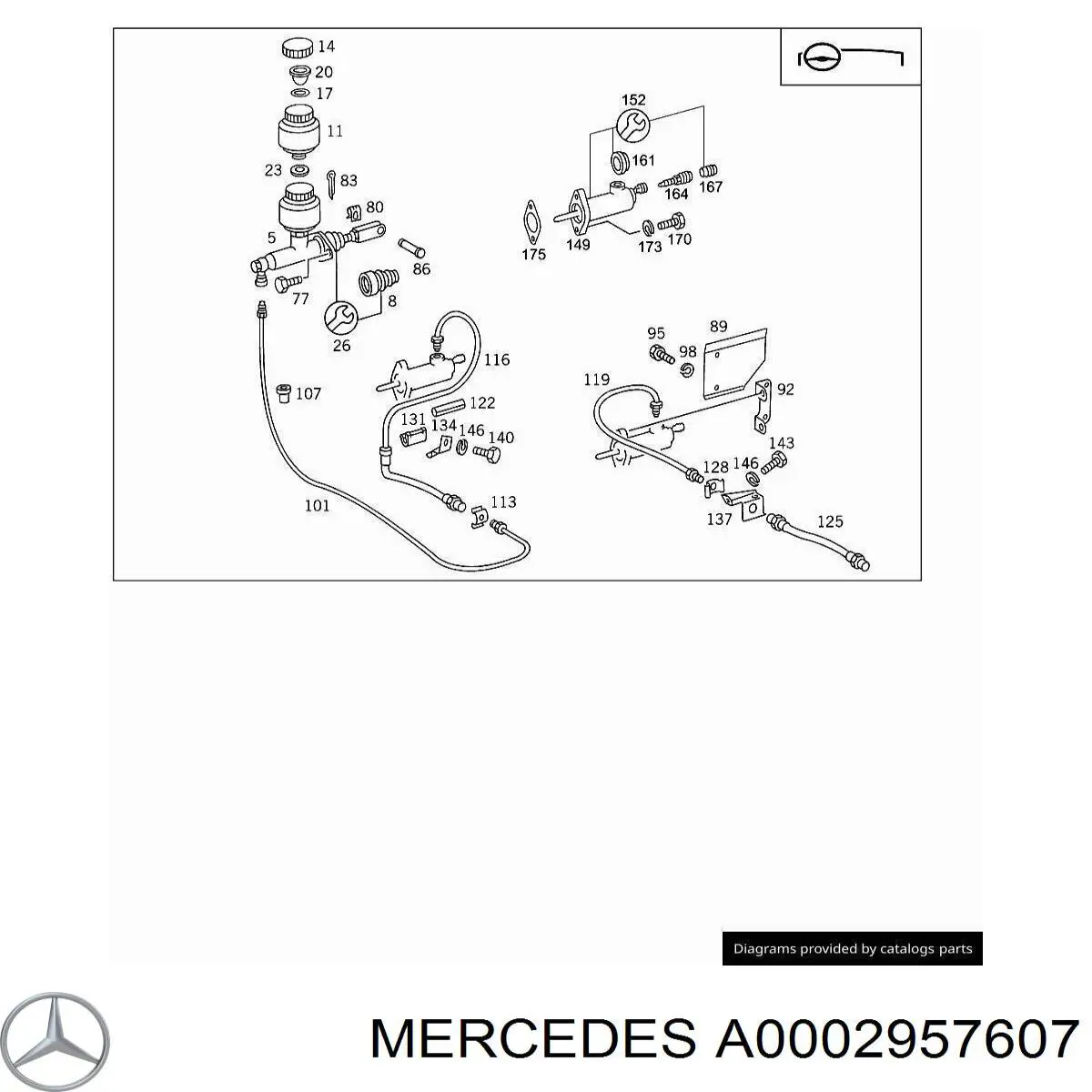 Купити A0002957607 Mercedes Робочий циліндр зчеплення