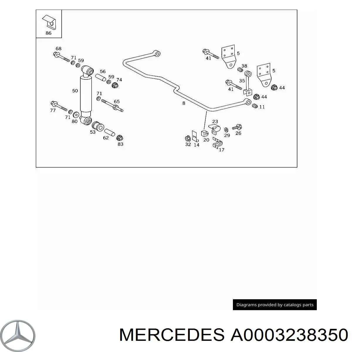 Втулка сайлентблока амортизатора заднього Mercedes A0003238350 ціна, від 1.38 USD