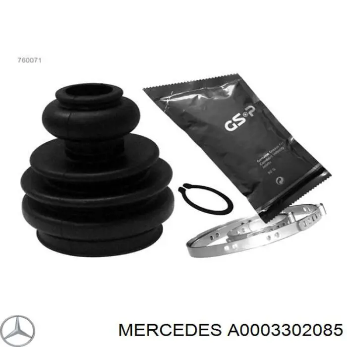 Пильник гранати внутрішній, передній півосі Mercedes A0003302085 ціна, від 11.29 USD