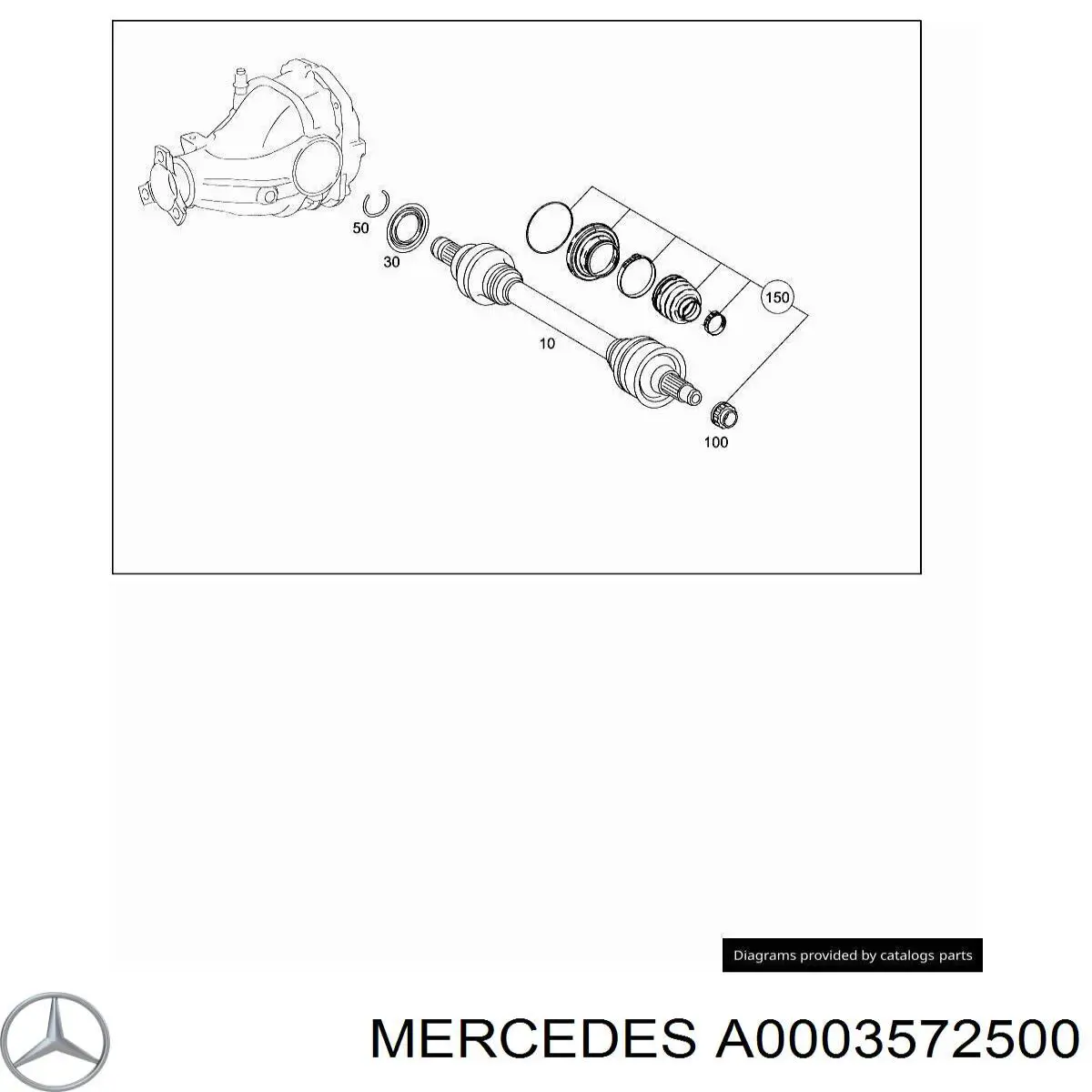 Пильник шарніра кутових швидкостей зовнішній передній Mercedes A0003572500 ціна, від 18.49 USD