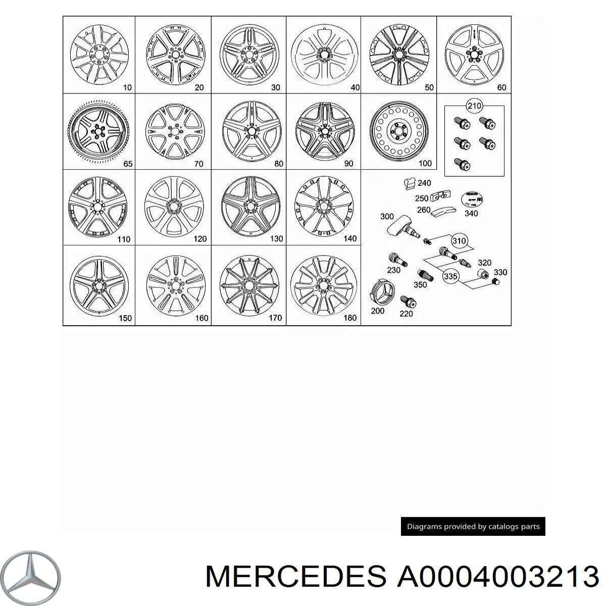Головка підведення повітря до шин коліс Mercedes A0004003213 ціна, від 25.55 USD