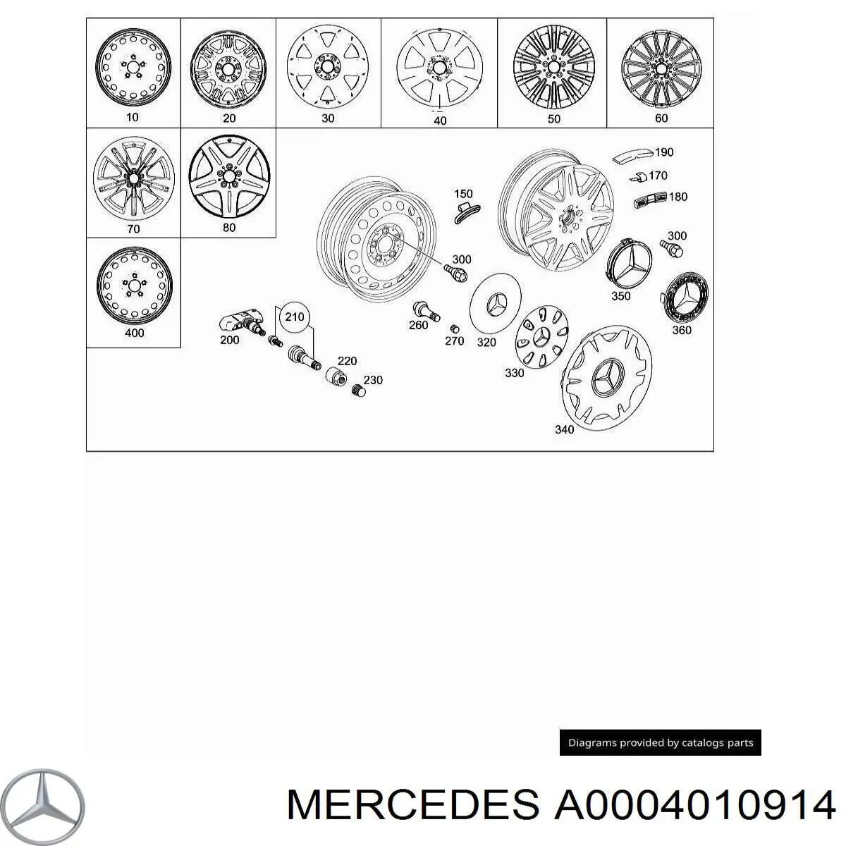 A0004010914 Mercedes кріплення датчика тиску повітря в шинах