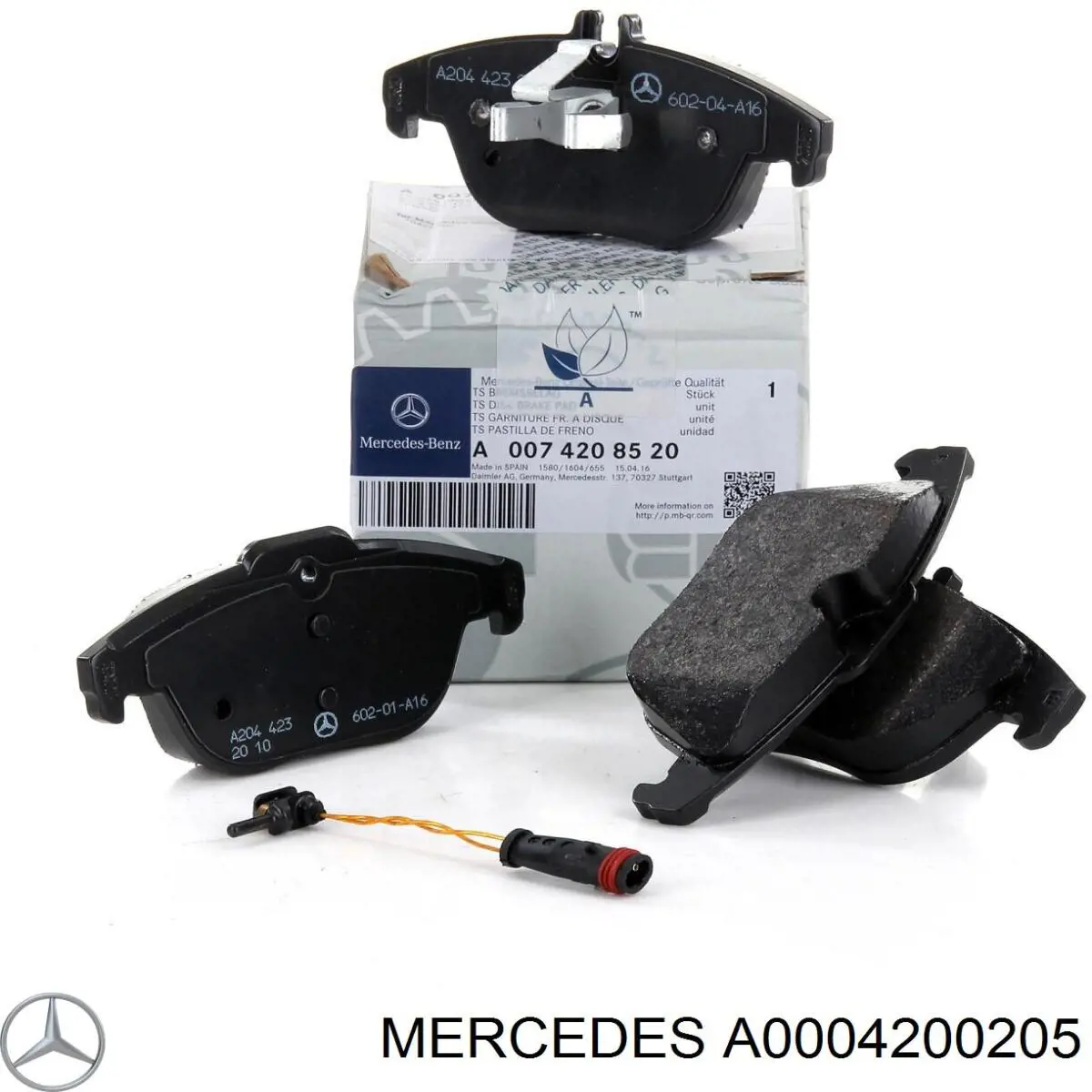 Колодки гальмові задні, дискові A0004200205 Mercedes