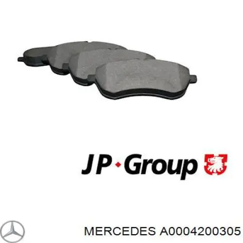 Гальмівні колодки Mercedes A0004200305 ціна, від 55.09 USD