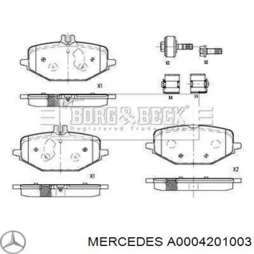 A0004201003 Mercedes Передні гальмівні колодки