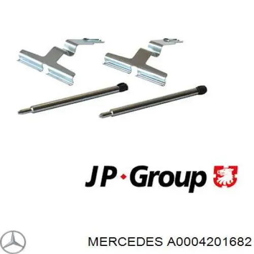 Ремкомплект гальмівних колодок Mercedes A0004201682 ціна, від 7.01 USD