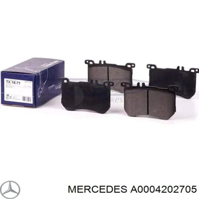 Купити A0004202705 Mercedes Колодки гальмівні передні, дискові