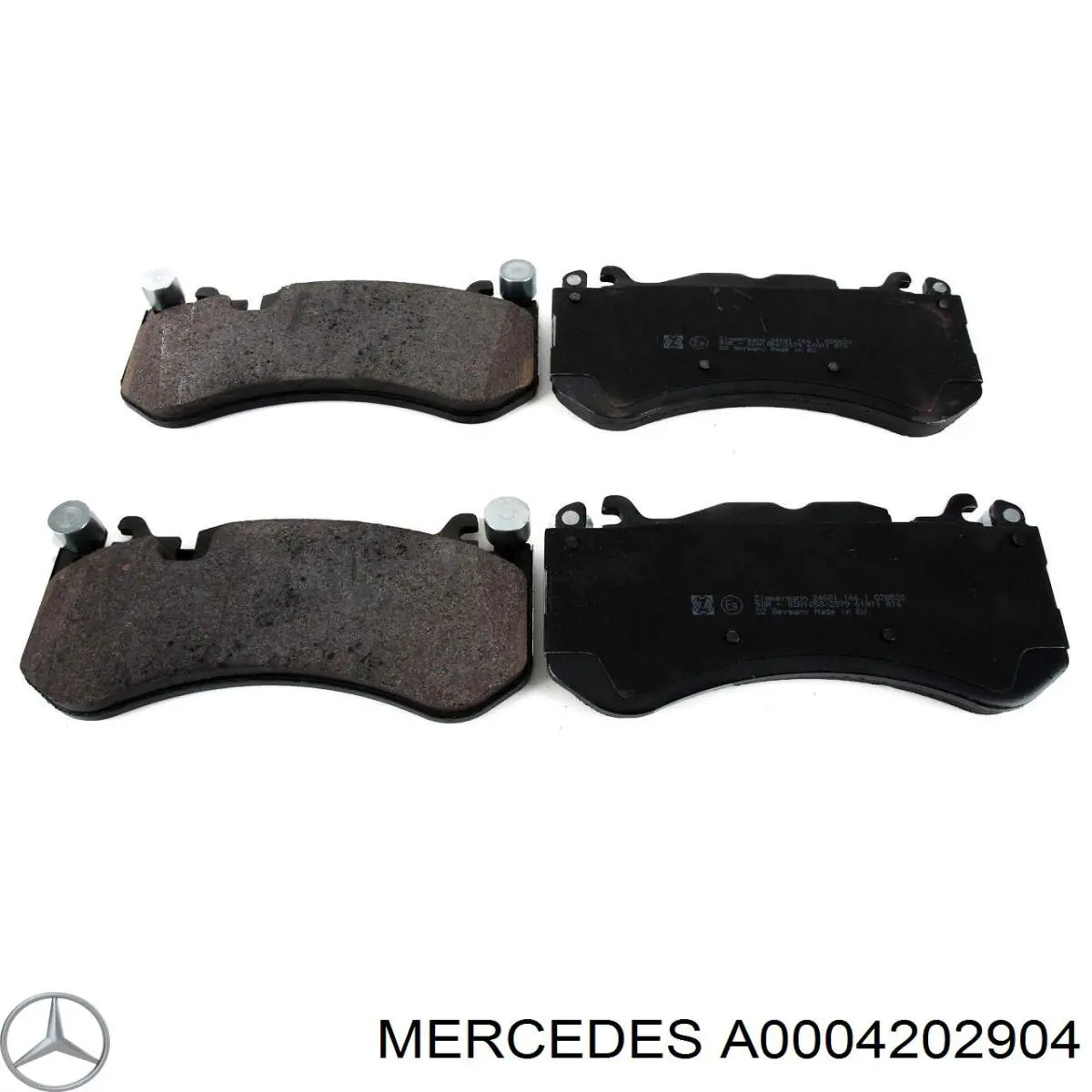 A0004202904 Mercedes колодки гальмівні передні, дискові