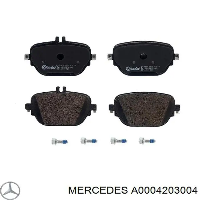 Колодки гальмові задні, дискові A0004203004 Mercedes